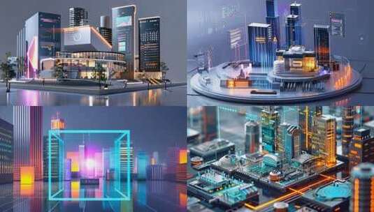 高端时尚活力商业物业开场 科技商场住宅高清在线视频素材下载