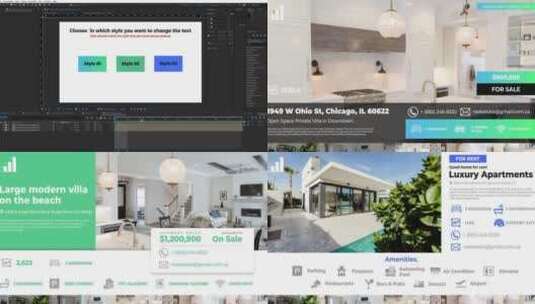 简约商业感房地产价格展示AE模板高清AE视频素材下载