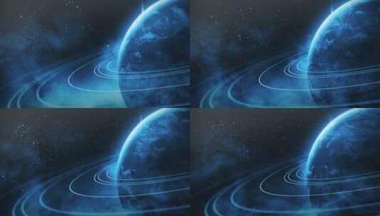 宇宙星空地球流星背景视频高清AE视频素材下载