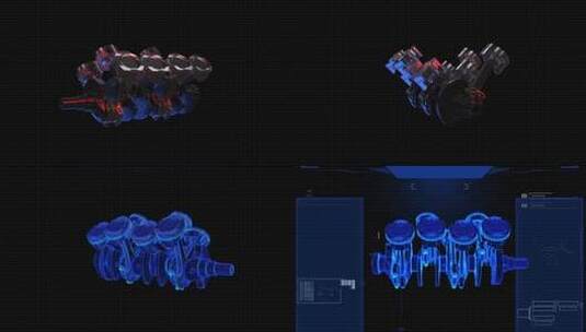 发动机 动力 曲轴 数字动画 机器高清AE视频素材下载