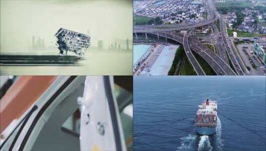 中国崛起祖国航天大飞机高铁高速路视频素材高清在线视频素材下载