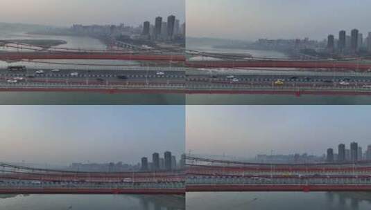 鹅公岩大桥航拍高清在线视频素材下载