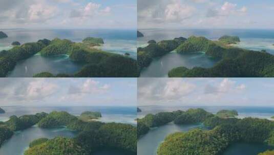 鸟瞰海岛风景高清在线视频素材下载