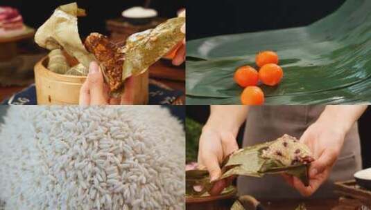 端午节 糯米粽子高清在线视频素材下载