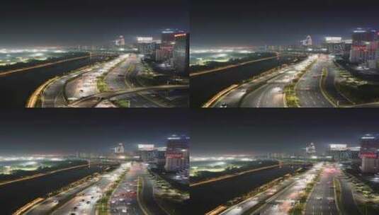 深圳夜景航拍高清在线视频素材下载