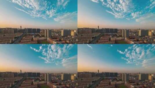 蓝天白云下的河南郑州高清在线视频素材下载