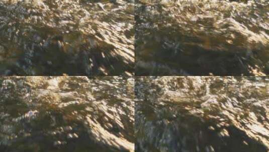 石间流动的清澈溪水高清在线视频素材下载