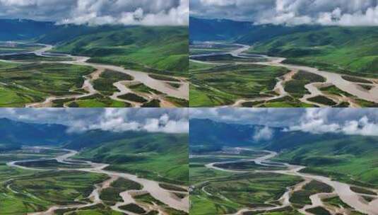 黄河流域的湿地高清在线视频素材下载