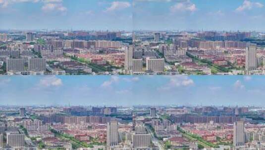 4K航拍上海市宝山区城市风光高清在线视频素材下载