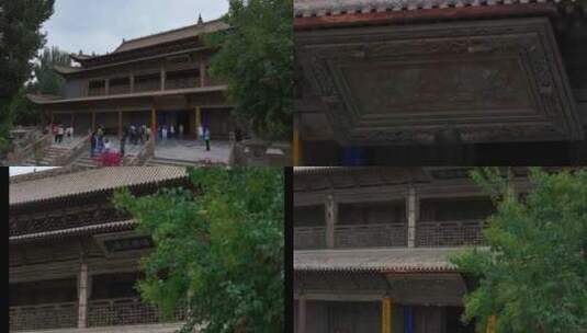 宗教建筑张掖大佛寺高清在线视频素材下载