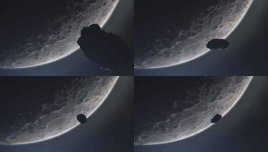 陨石撞击月球高清在线视频素材下载