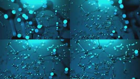 分子微晶模型的分子结构高清在线视频素材下载