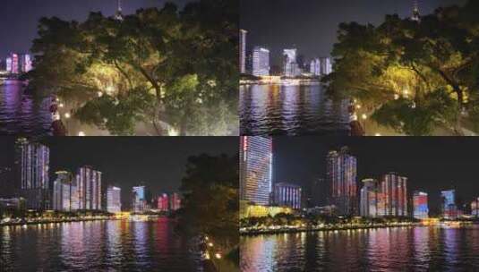 珠江夜景海珠桥南_8K高清在线视频素材下载
