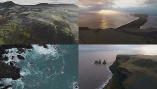 FPV无人机航拍大海森林河流海浪瀑布日出高清在线视频素材下载