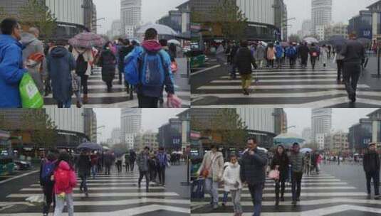 杭州步行人高清在线视频素材下载