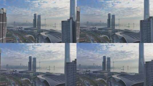 珠海中心大厦高清在线视频素材下载