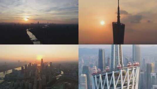 广州宣传片航拍合集2高清在线视频素材下载