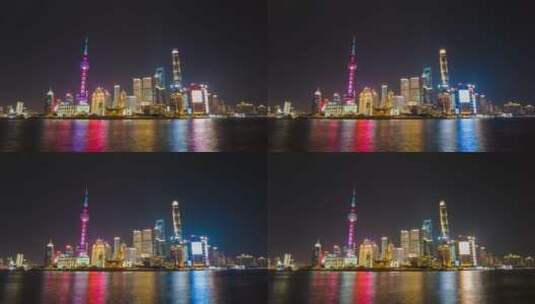上海外滩夜景4.5K延时高清在线视频素材下载
