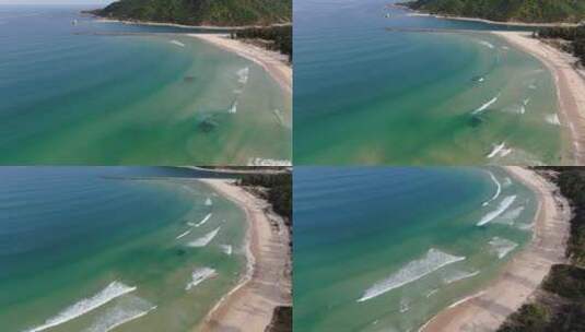 夏日午后的三亚后海海浪高清在线视频素材下载