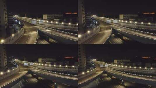 河南 洛阳 立交桥 亮化 无人机高清在线视频素材下载