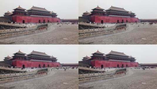 游客参观北京午门高清在线视频素材下载