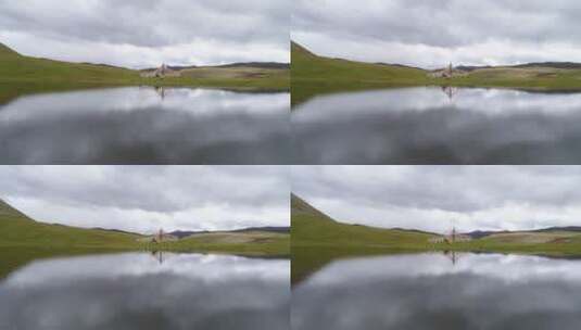 神湖 黄河源头的姊妹湖，扎棱湖与鄂陵湖高清在线视频素材下载