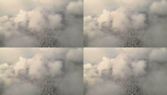 四川瓦屋山著名风景区雪景雾凇雪山航拍高清在线视频素材下载