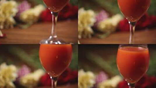 健康蔬菜汁番茄汁胡萝卜汁高清在线视频素材下载