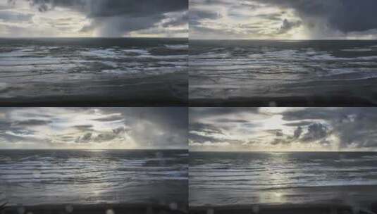 海边的雨天延时高清在线视频素材下载