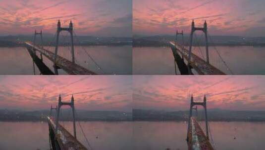 湖南长沙三汊矶大桥航拍PM——12高清在线视频素材下载