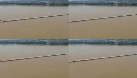 江西赣州古浮桥竖屏航拍高清在线视频素材下载