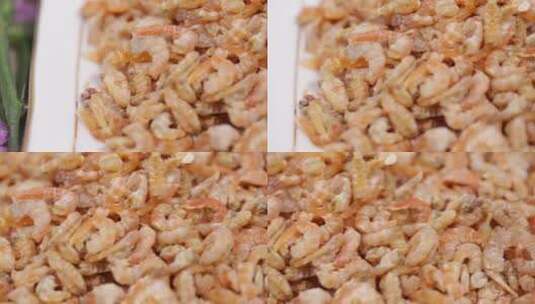 海鲜干货海货瑶柱虾米虾仁高清在线视频素材下载