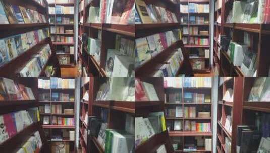 济南泉城书房，读者书店读书画面高清在线视频素材下载