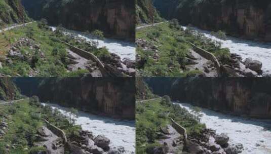 4k西藏江河视频航拍藏区金沙江上游水流湍急高清在线视频素材下载