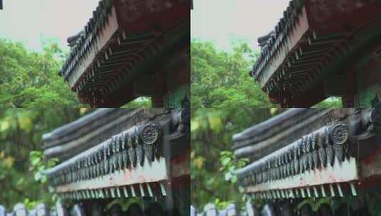 皇宫宫廷古建筑下雨的屋檐高清在线视频素材下载