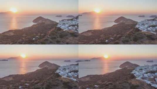 日落海岛美丽全景高清在线视频素材下载