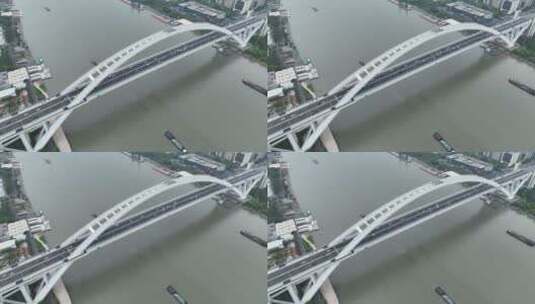 黄浦江卢浦大桥高清在线视频素材下载