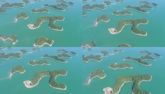 千岛湖航拍视频 新安江水库 顶视图高清在线视频素材下载