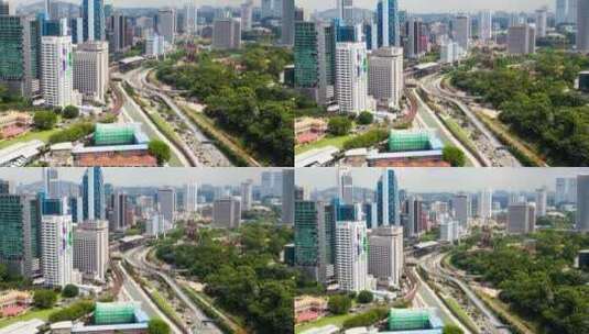 吉隆坡的城市建筑和交通高清在线视频素材下载