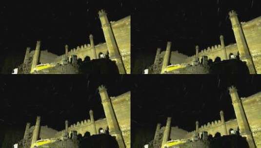 星星在城堡上空漫步高清在线视频素材下载