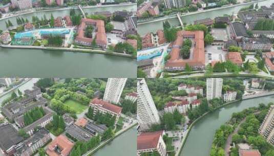 上海苏州河湾口高清在线视频素材下载