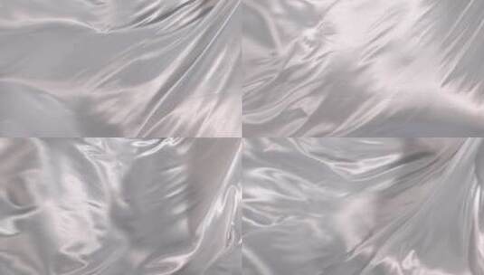 白色系丝绸织物飘动 (14)高清在线视频素材下载