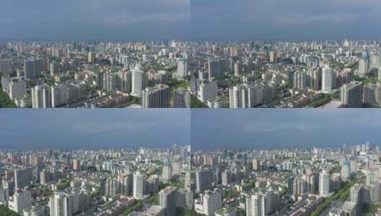 航拍杭州城市主城区高清在线视频素材下载