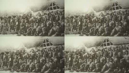 红军战斗的老照片高清在线视频素材下载