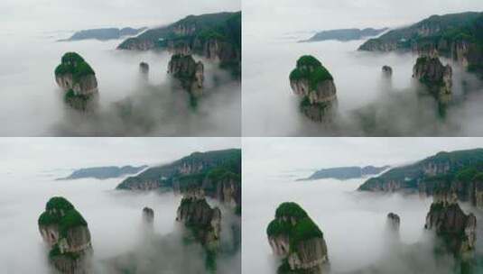 云海中的山峰高清在线视频素材下载