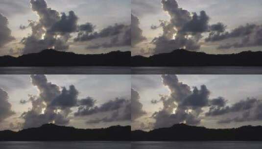 海岛上的日出云海高清在线视频素材下载