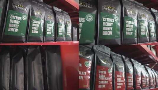 烘焙咖啡豆 包装展示 4k.01高清在线视频素材下载