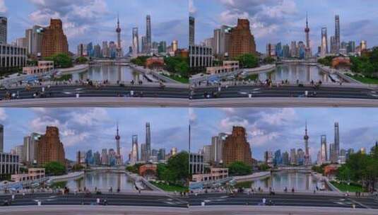 上海苏州河乍浦路桥高清在线视频素材下载