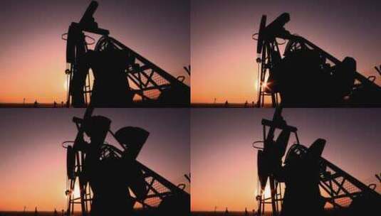 石油开采机高清在线视频素材下载