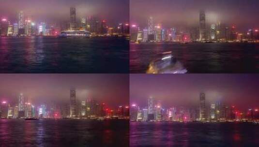 城市闪光建筑的香港港高清在线视频素材下载